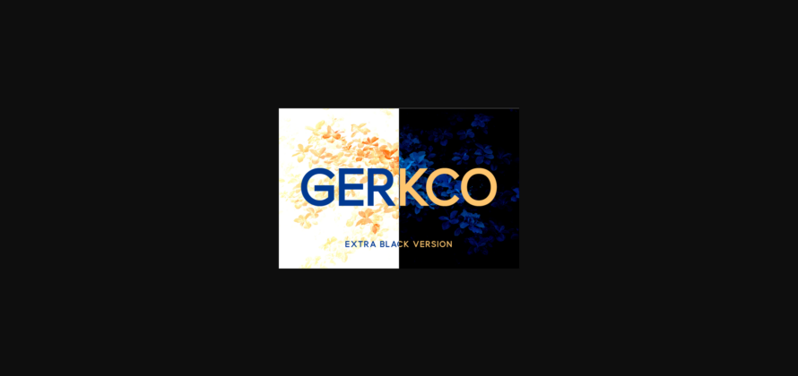 Gerkco Extra Black Font Poster 3