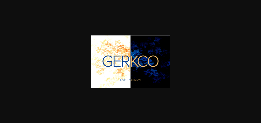 Gerkco Light Font Poster 1