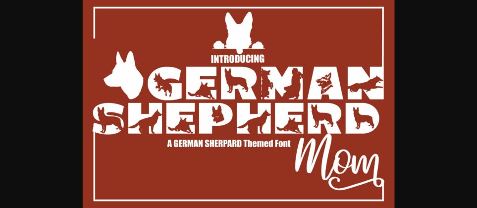German Shepherd Mom Font Poster 3