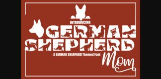 German Shepherd Mom Font Poster 1