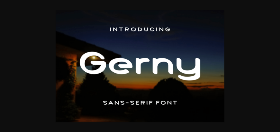 Gerny Font Poster 3