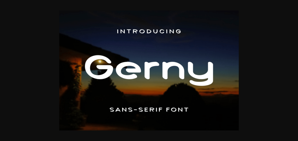 Gerny Font Poster 1