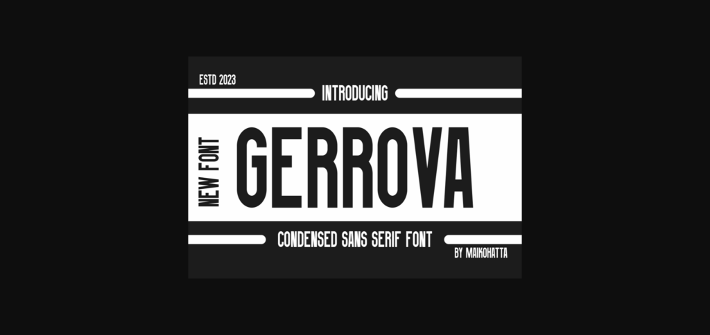 Gerrova Font Poster 3