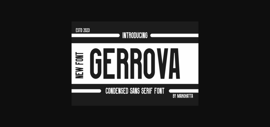 Gerrova Font Poster 3