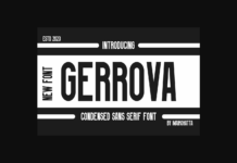 Gerrova Font Poster 1