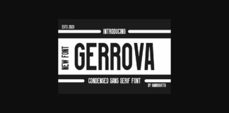 Gerrova Font Poster 1