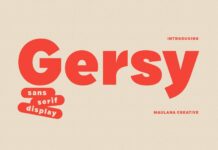 Gersy Font Poster 1