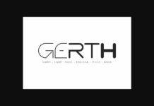 Gerth Font Poster 1