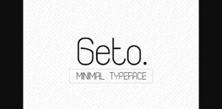 Geto Font Poster 1