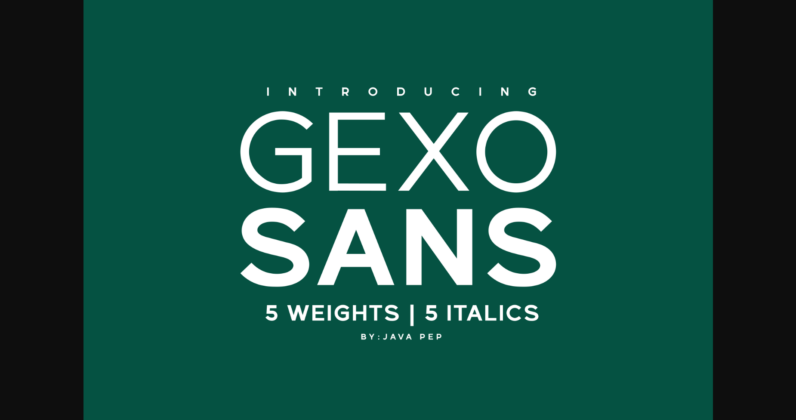 Gexo Sans Font Poster 1