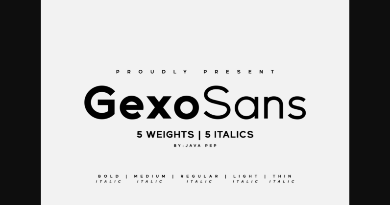 Gexo Sans Font Poster 2