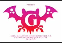 Ghina Halloween Monogram Font Poster 1