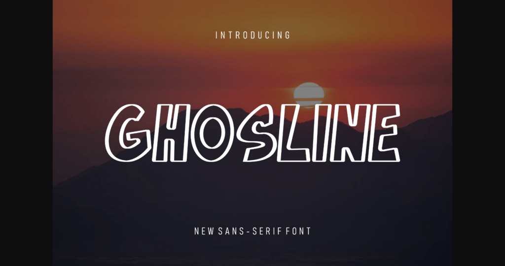 Ghosline Font Poster 3