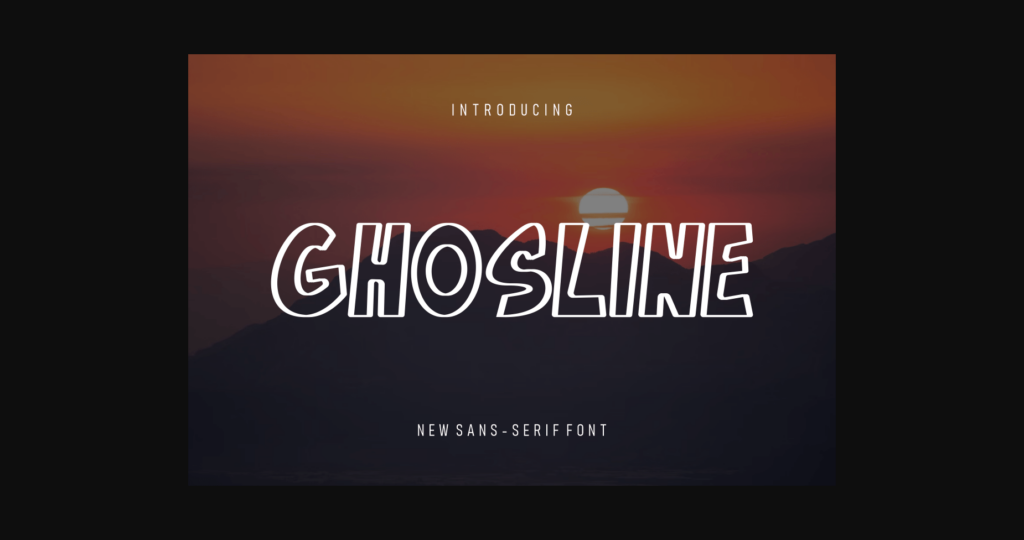 Ghosline Font Poster 4