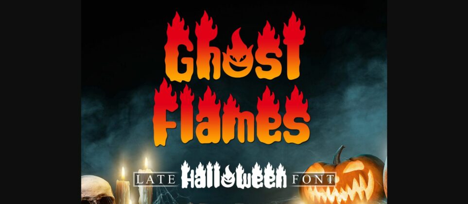 Ghost Flames Font Poster 3