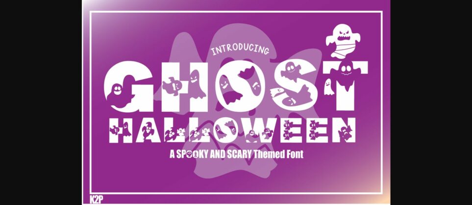 Ghost Halloween Font Poster 3