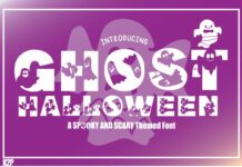 Ghost Halloween Font Poster 1