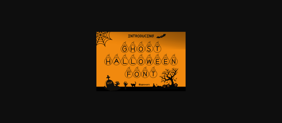 Ghost Halloween Font Poster 3