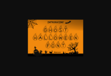 Ghost Halloween Font Poster 1