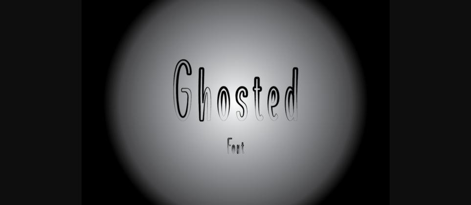 Ghosted Font Poster 3