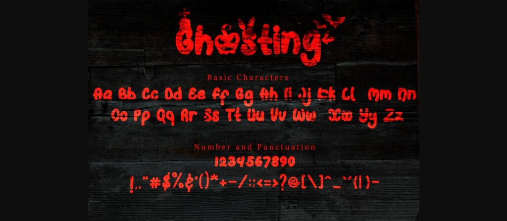 Ghosting Font Poster 9