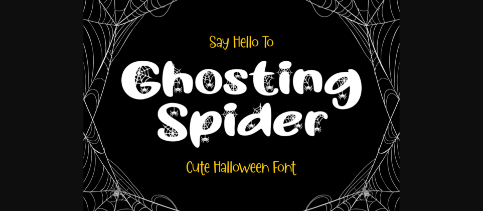 Ghosting Spider Font Poster 3