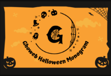 Ghoweb Halloween Monogram Font Poster 1