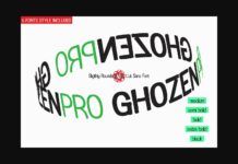 Ghozen Pro Font Poster 1