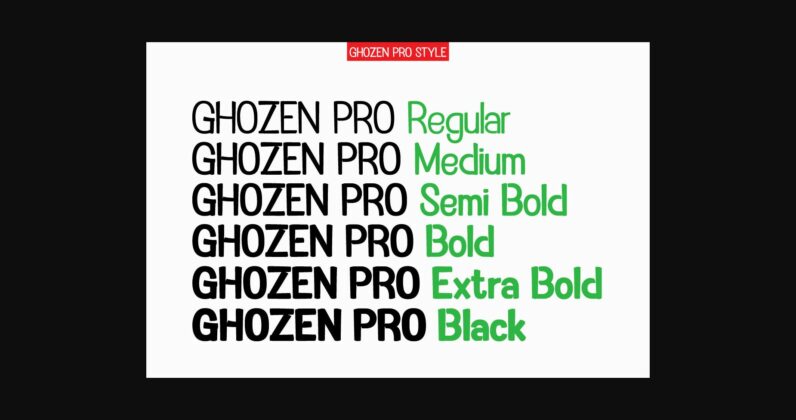 Ghozen Pro Font Poster 6