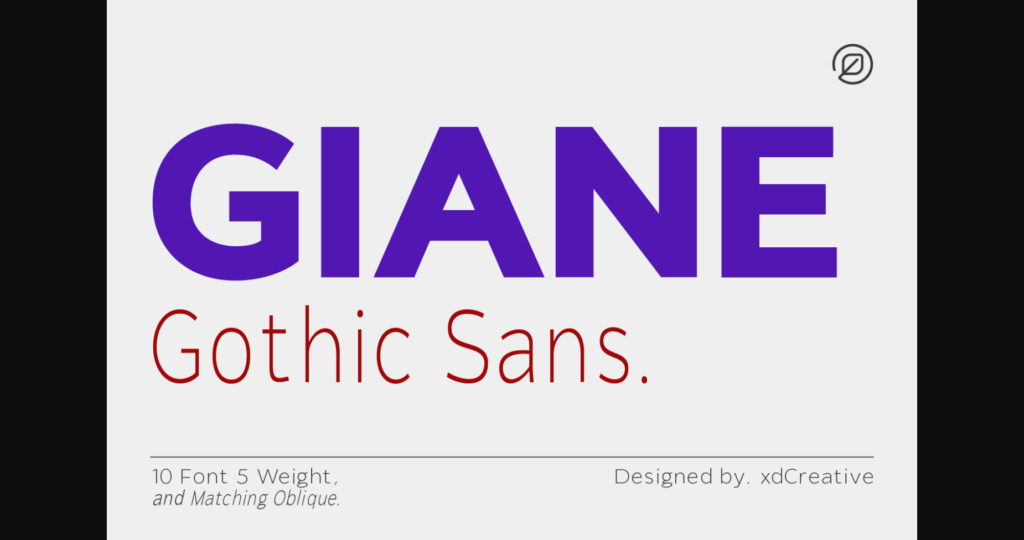 Giane Gothic Sans Font Poster 1