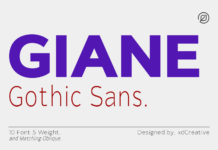 Giane Gothic Sans Font Poster 1