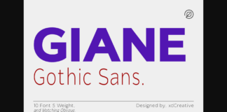 Giane Gothic Sans Font Poster 1