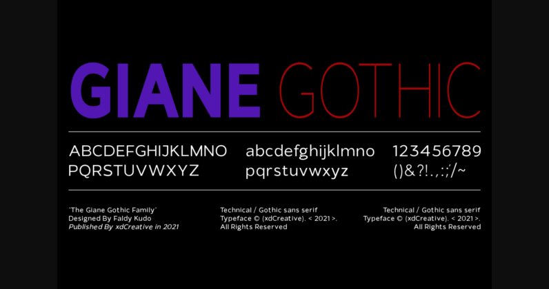Giane Gothic Sans Font Poster 9