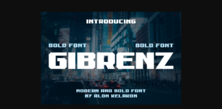 Gibrenz Font Poster 1