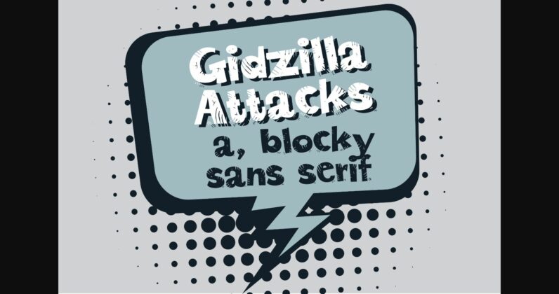 Gidzilla Font Poster 4