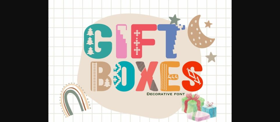 Gift Boxes Font Poster 3