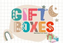 Gift Boxes Font Poster 1
