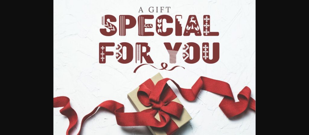 Gift Boxes Font Poster 4