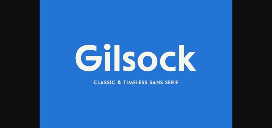 Gilsock Font Poster 3