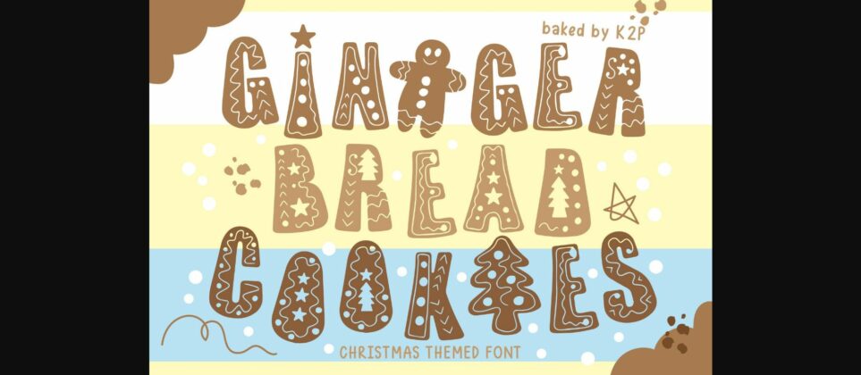 Gingerbread Cookies Font Poster 3
