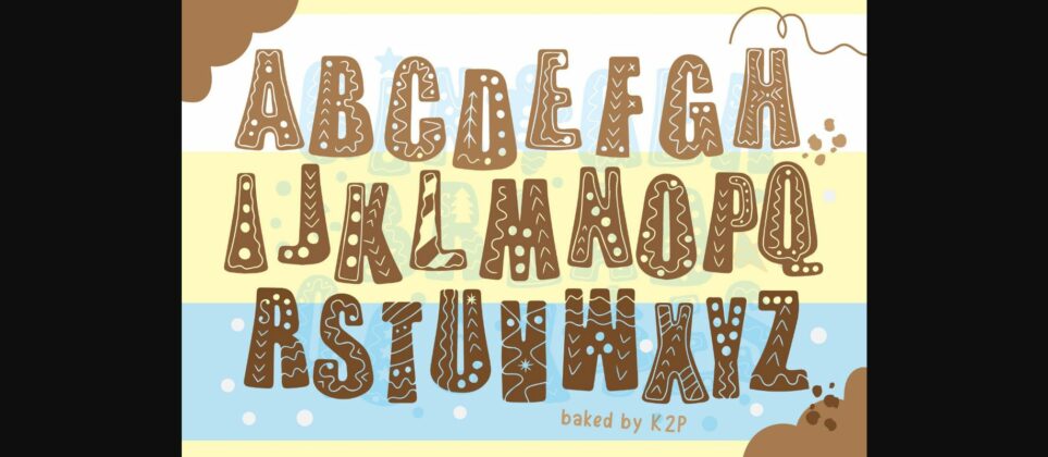 Gingerbread Cookies Font Poster 4