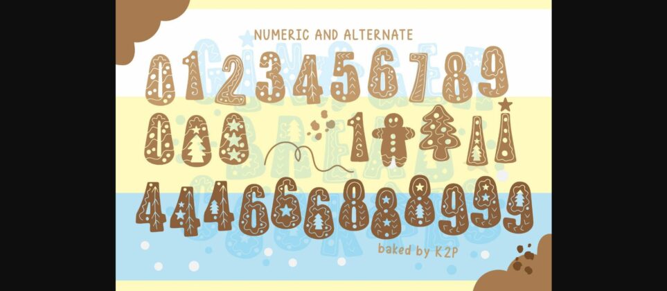 Gingerbread Cookies Font Poster 6