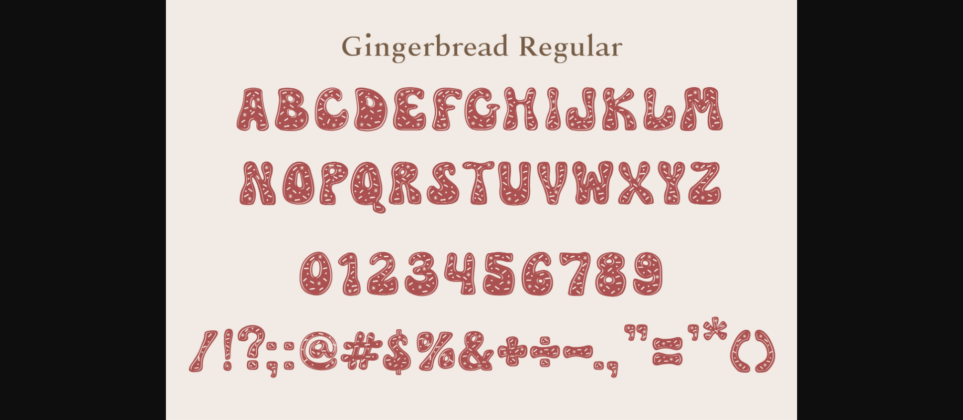 Gingerbread Font Poster 8