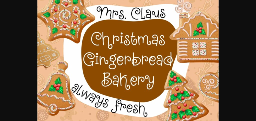 Gingerbread Font Poster 2