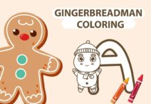 Gingerbread Man Coloring Font Poster 1