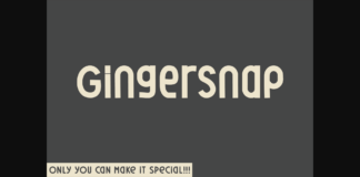 Gingersnap Font Poster 1