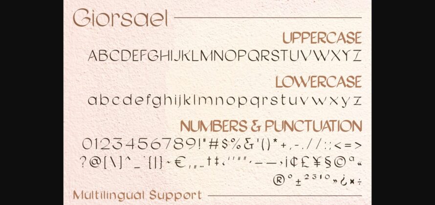 Giorsael Font Poster 11