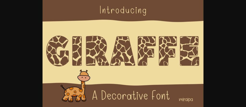 Giraffe Font Poster 1