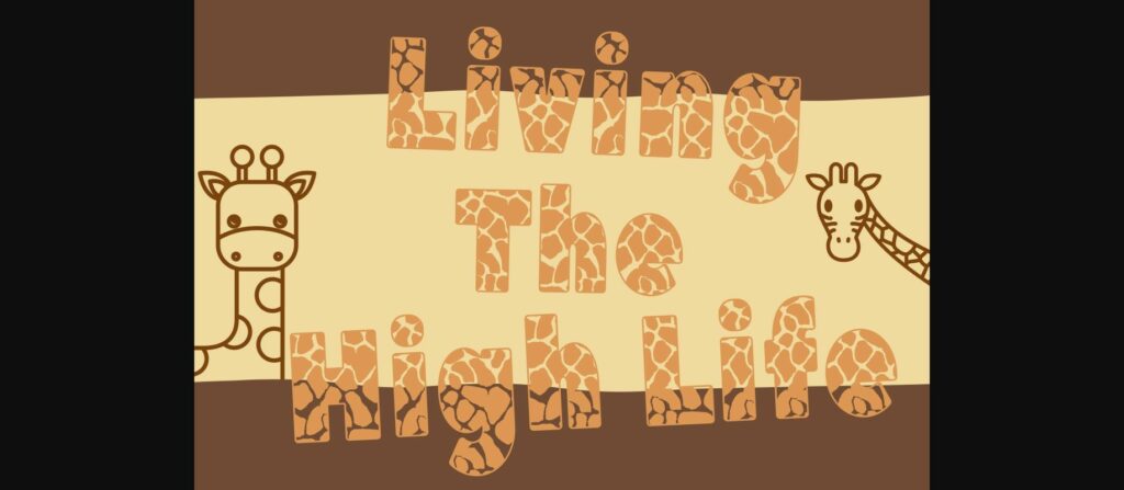 Giraffe Font Poster 4