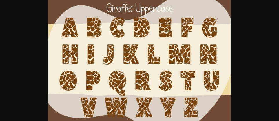 Giraffe Font Poster 5